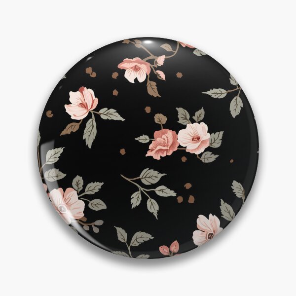 Item preview, Elegant Blush Floral Pattern | Vintage Pink Flowers on Black Background designed and sold by Mobile Cases Store.