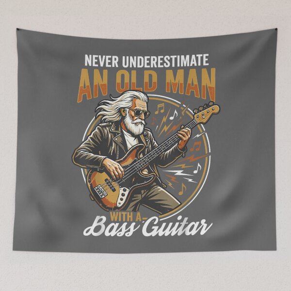 Item preview, Never Underestimate an Old Man with A Bass Guitar Player Dad designed and sold by KristineLi.