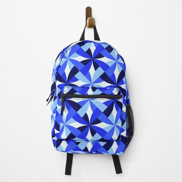 Item preview, Blue, White, And Aqua Pinwheel-Style Geometric Pattern designed and sold by DEC02.