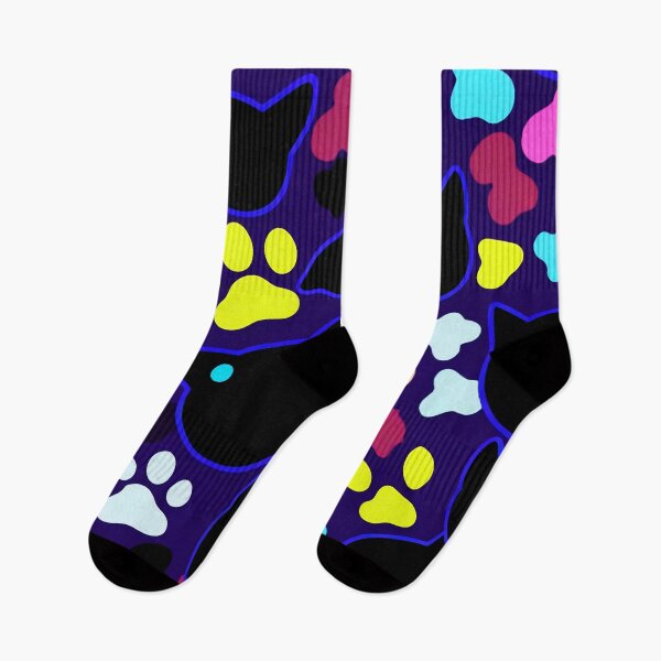 Item preview, Neon Black Cat Paw Pattern Aesthetic designed and sold by IMuDesigner.