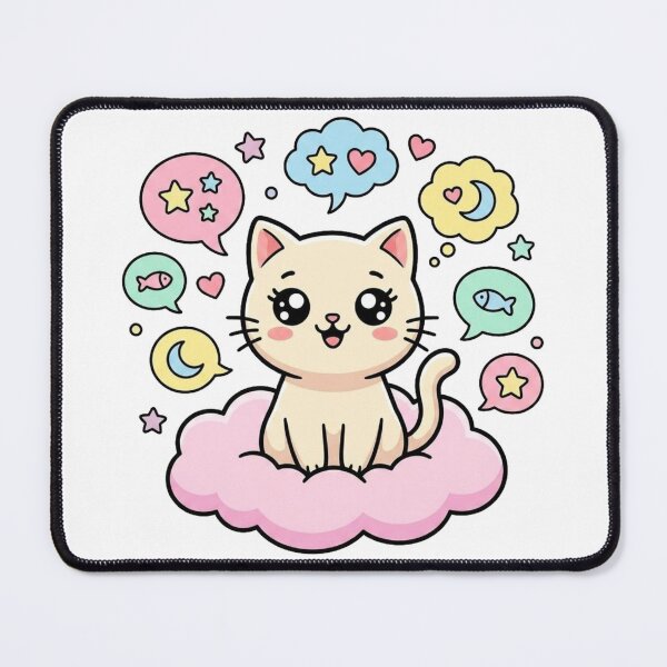 Item preview, Day Dreaming – Cute Cat on Cloud designed and sold by morning sun.