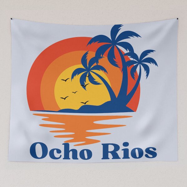 Item preview, Ocho Rios Jamaica Retro Sunset Palm Trees designed and sold by digitalbob60.