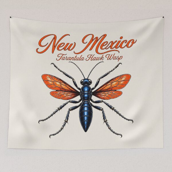 Item preview, New Mexico Tarantula Hawk Wasp Retro Poster designed and sold by The-Drip-Studio.