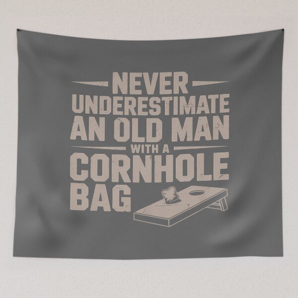 Item preview, Never Underestimate an Old Man with Cornhole Bag Daddy Team designed and sold by KristineLi.