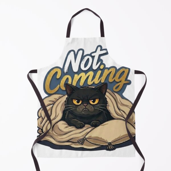 Item preview, Not Coming Grumpy Black Cat in Blanket designed and sold by Northern Glow Art.
