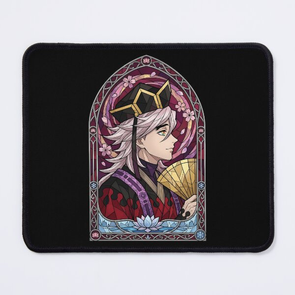 Item preview, Douma Demon Slayer Crimson Stained Glass With Golden Fan designed and sold by mildaclairmo.