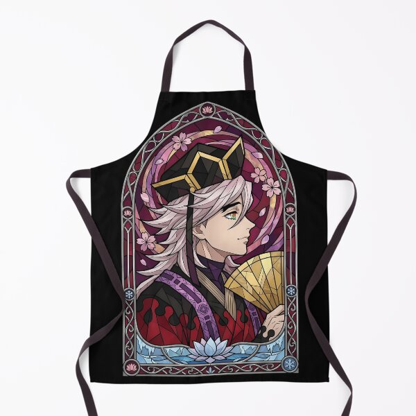Item preview, Douma Demon Slayer Crimson Stained Glass With Golden Fan designed and sold by mildaclairmo.