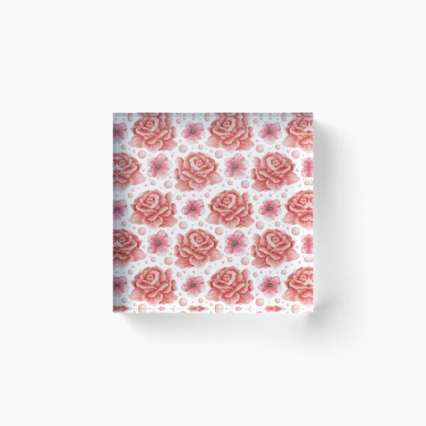 Item preview, Watercolor Pink Rose Seamless Pattern  designed and sold by Bloomelle Studio.
