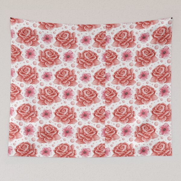 Item preview, Watercolor Pink Rose Seamless Pattern designed and sold by Bloomelle Studio.