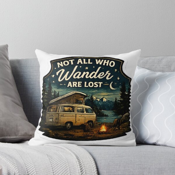 Item preview, Not All Who Wander Are Lost – Vintage Camper Van Adventure Design designed and sold by vansaidshop ⭐⭐⭐⭐⭐.