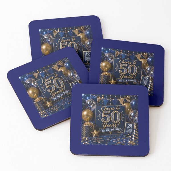 Item preview, Blue & Gold 50th Birthday Celebration  designed and sold by Pamoji3.