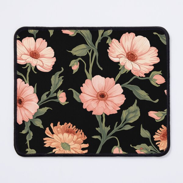 Item preview, Vintage Peach Blossom Floral Pattern | Elegant Botanical Flowers on Black designed and sold by Mobile Cases Store.