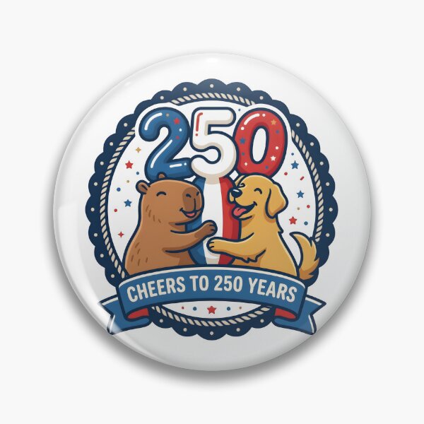 Item preview, Cheers To 250 Years Capybara And Dog Patriotic designed and sold by laughingshirts.