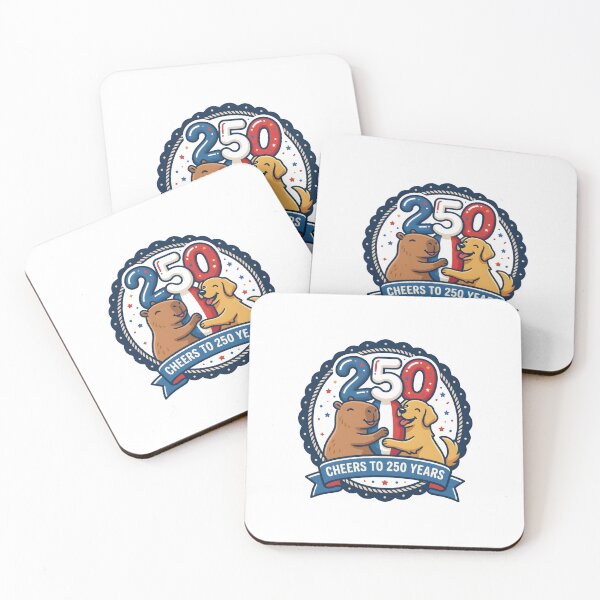 Item preview, Cheers To 250 Years Capybara And Dog Patriotic designed and sold by laughingshirts.