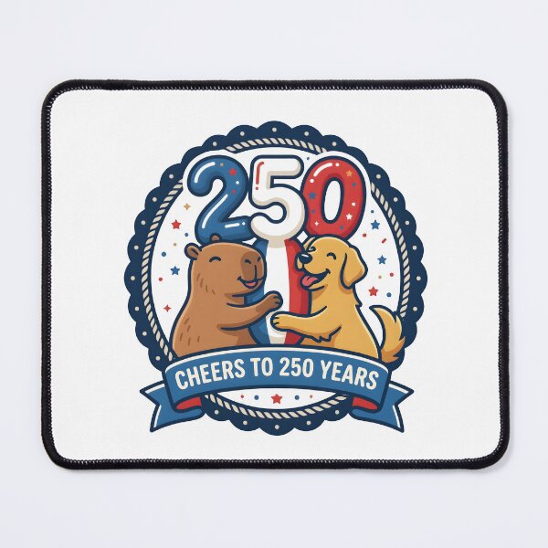 Item preview, Cheers To 250 Years Capybara And Dog Patriotic designed and sold by laughingshirts.