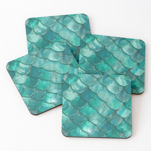 Item preview, Shiny Ocean Green Mermaid Print designed and sold by SeaStarMermaids.