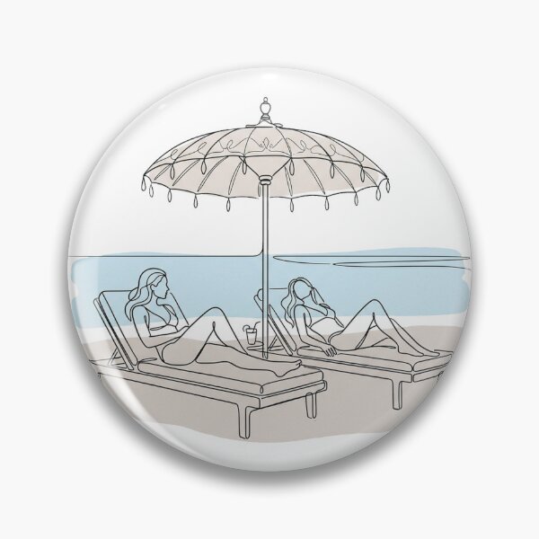 Item preview, Minimalist Maldives Beach Luxury Line Art designed and sold by DuckOddity.