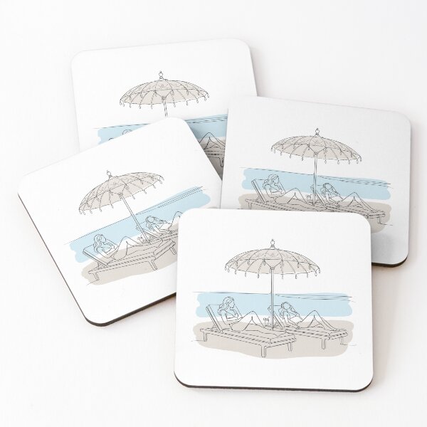 Item preview, Minimalist Maldives Beach Luxury Line Art designed and sold by DuckOddity.