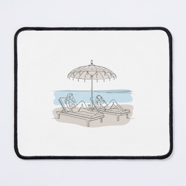 Item preview, Minimalist Maldives Beach Luxury Line Art designed and sold by DuckOddity.