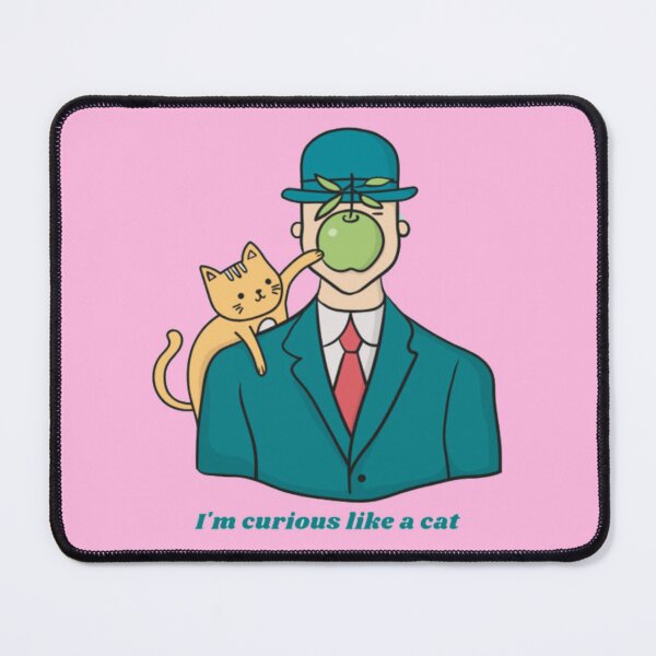 Item preview, Son of Man Cat Parody - Curious Like a Cat designed and sold by GenZFashion000.