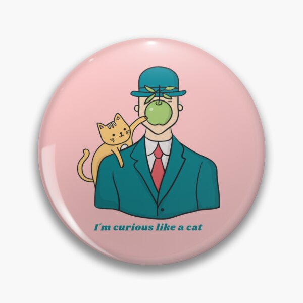 Item preview, Son of Man Cat Parody - Curious Like a Cat designed and sold by GenZFashion000.