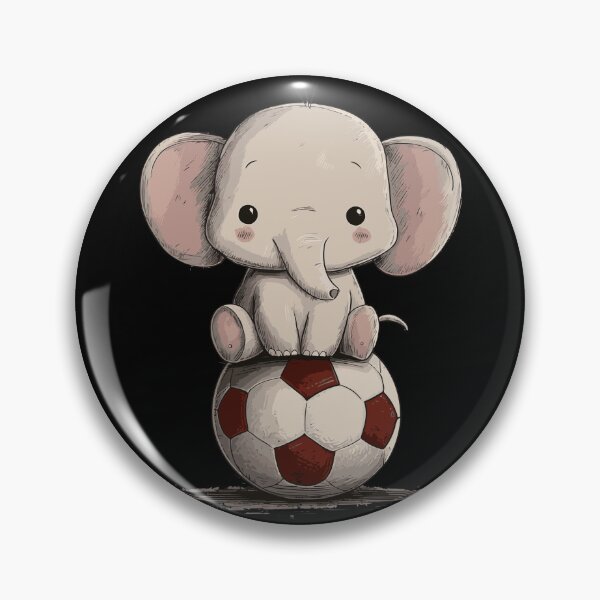 Item preview, Cute Elephant Soccer Star designed and sold by ClubVacay.