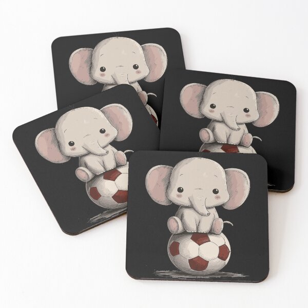 Item preview, Cute Elephant Soccer Star designed and sold by ClubVacay.