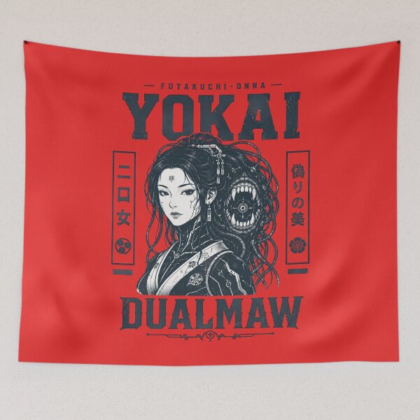 Item preview, Futuristic Futakuchi-onna DualMaw Cyber Yokai designed and sold by CoolCrazyQuirky.