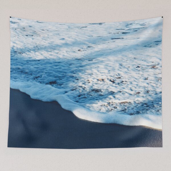 Item preview, Ebony Black Sand Tropical Beach With Blue Shadows Art Photo designed and sold by DEC02.