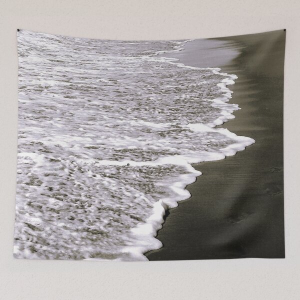 Item preview, Breathtaking Bubbly Beach Surf Black White Art Photo   designed and sold by DEC02.