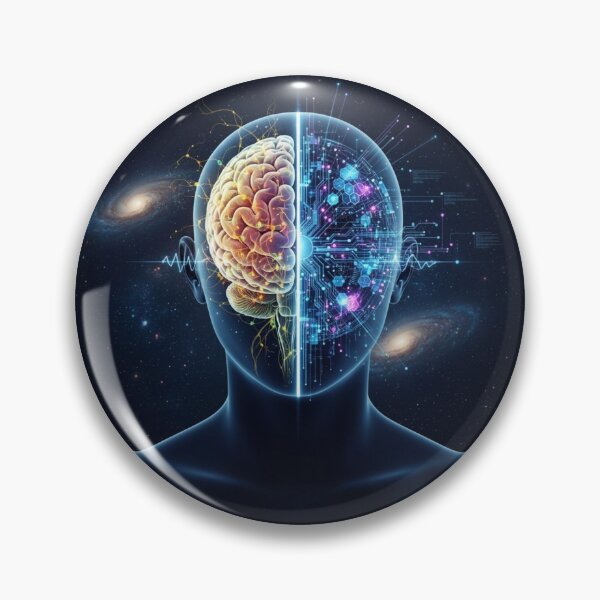 Item preview, Human Mind and Artificial Intelligence Cosmic Brain Art designed and sold by UmSkelig834.