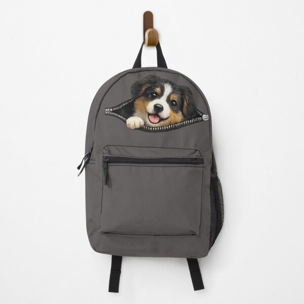 Item preview, Australian Shepherd Puppy Peeking From Zipper Cute Dog Lover Design designed and sold by PoojaArtLab.