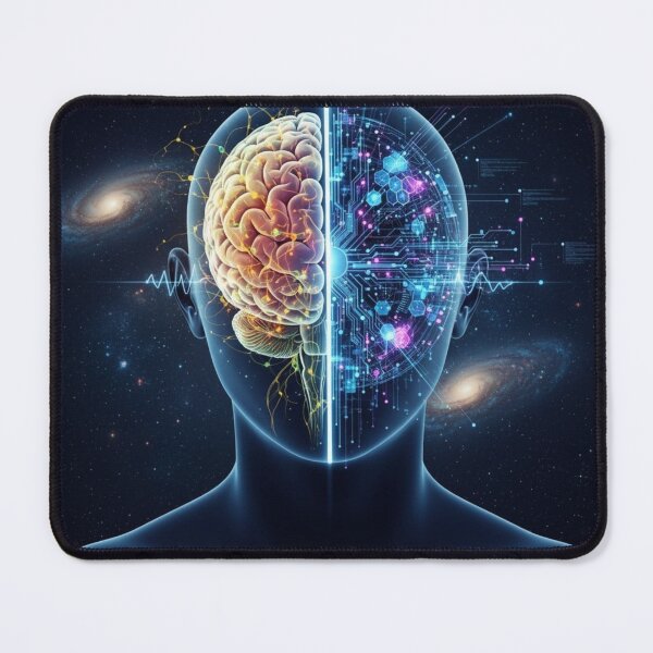 Item preview, Human Mind and Artificial Intelligence Cosmic Brain Art designed and sold by UmSkelig834.