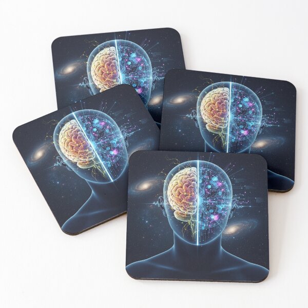 Item preview, Human Mind and Artificial Intelligence Cosmic Brain Art designed and sold by UmSkelig834.