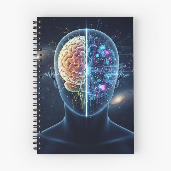 Item preview, Human Mind and Artificial Intelligence Cosmic Brain Art designed and sold by UmSkelig834.