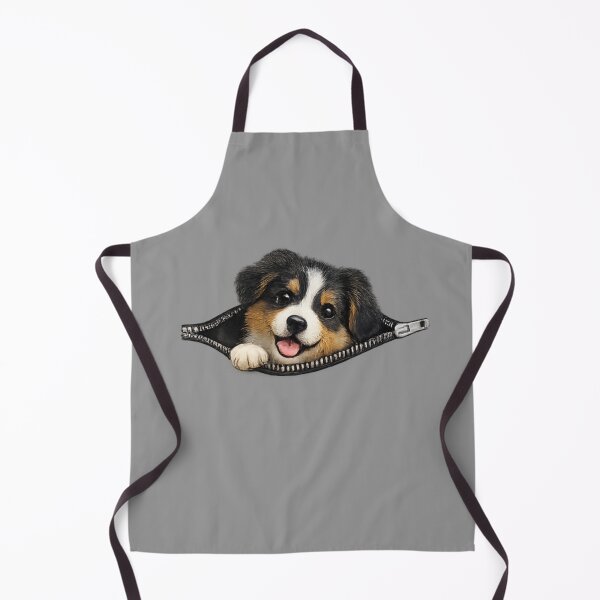 Item preview, Australian Shepherd Puppy Peeking From Zipper Cute Dog Lover Design designed and sold by PoojaArtLab.