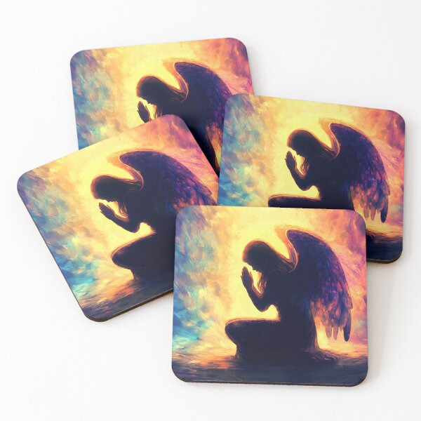 Item preview, Vibrant praying angel with wings designed and sold by dcrc.