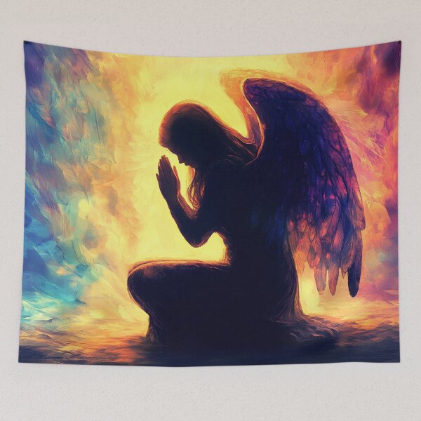 Item preview, Vibrant praying angel with wings designed and sold by dcrc.