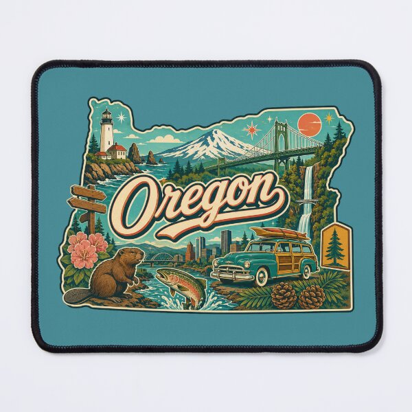 Item preview, Oregon Retro Travel Sticker | Vintage Pacific Northwest State Adventure Art designed and sold by SimplyJasper.