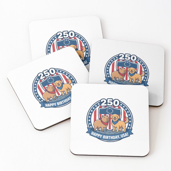 Item preview, Happy Birthday USA 250 Capybara And Dog Patriotic designed and sold by laughingshirts.