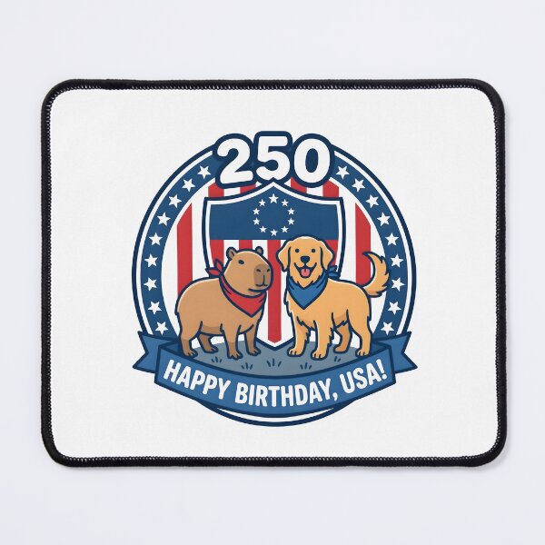 Item preview, Happy Birthday USA 250 Capybara And Dog Patriotic designed and sold by laughingshirts.