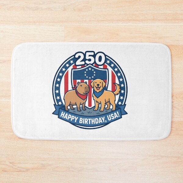 Item preview, Happy Birthday USA 250 Capybara And Dog Patriotic designed and sold by laughingshirts.