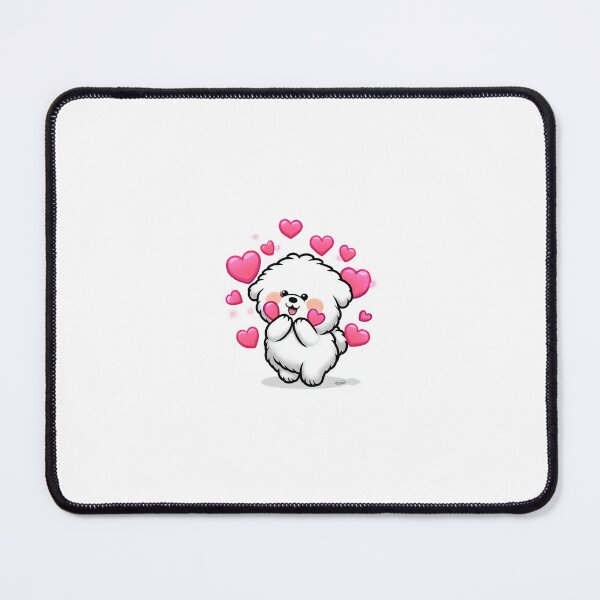 Item preview, Cute Coton de Tulear Love Sticker | Fluffy Puppy Heart Cartoon Design designed and sold by Fern & Fur.