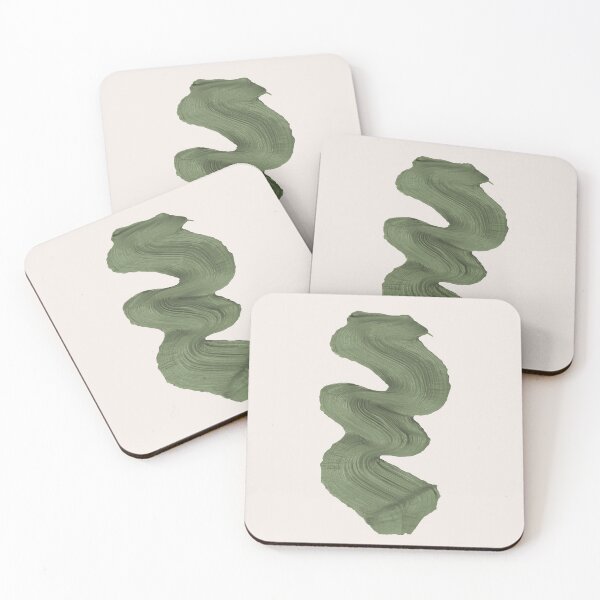 Item preview, Olive Green Minimalistic Abstract Painting designed and sold by NicoleYoungStudio.
