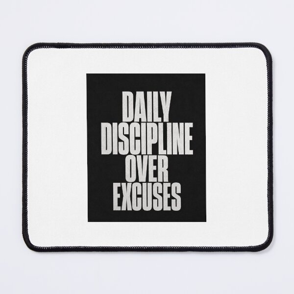 Item preview, Daily Discipline Statement Dark Typography Design designed and sold by PrintxforxYou.