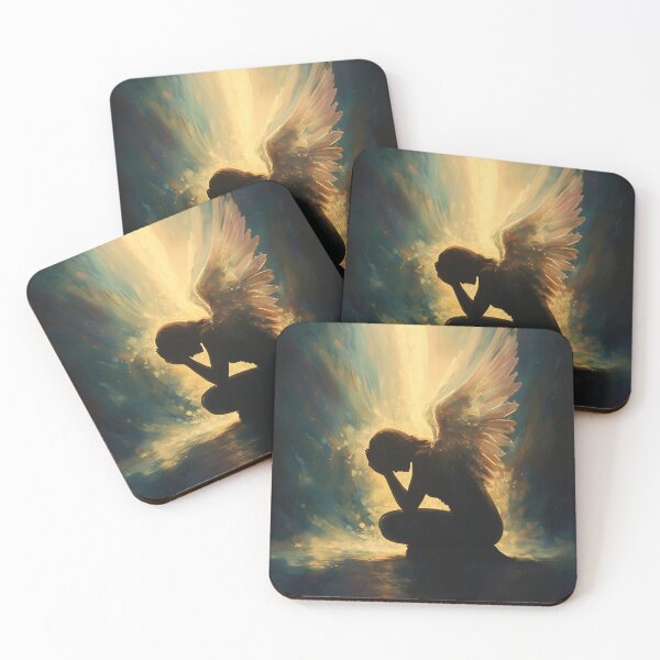 Item preview, Vibrant praying angel with wings designed and sold by dcrc.