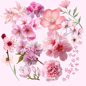 Artwork thumbnail, Pink Floral Pattern by Palette & Hue