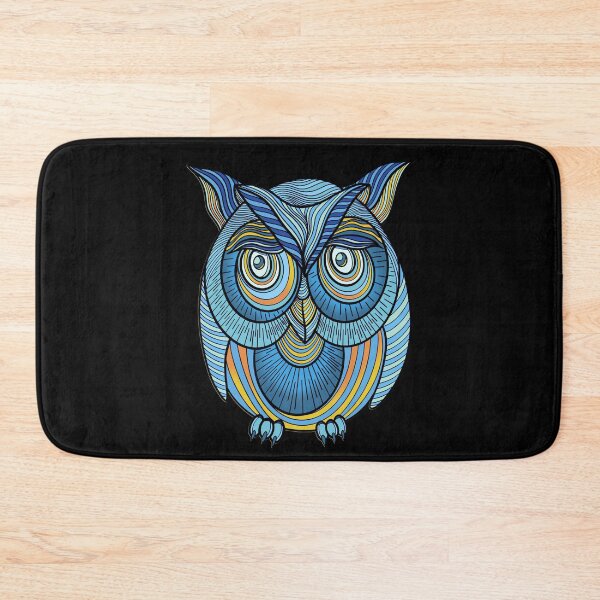 Item preview, Midnight Wisdom Owl – Geometric Blue Line Art Design designed and sold by DaveDanchuk.