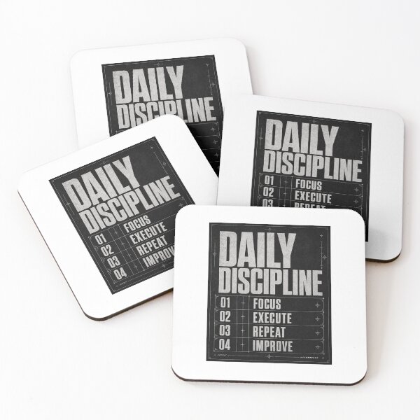 Item preview, Daily Discipline Blueprint Typography Design designed and sold by PrintxforxYou.