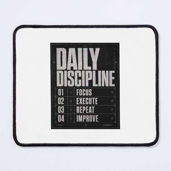 Item preview, Daily Discipline Blueprint Typography Design designed and sold by PrintxforxYou.